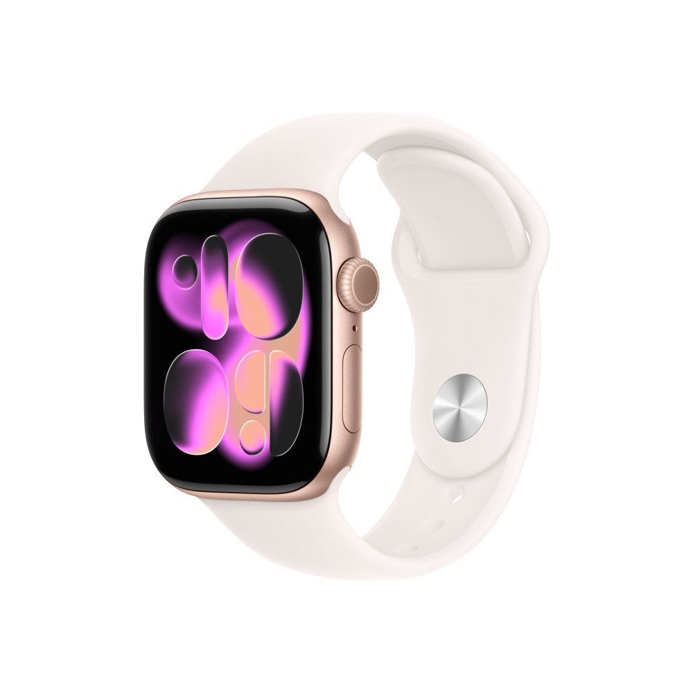 Apple Apple Watch Series 11 (GPS + Cellular) - guldrosa aluminium - smart klocka med sportband - lätt rouge - 64 GB