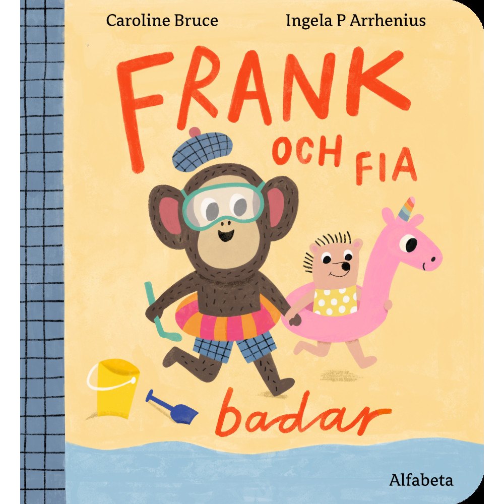 Caroline Bruce Frank och Fia badar (bok, board book)