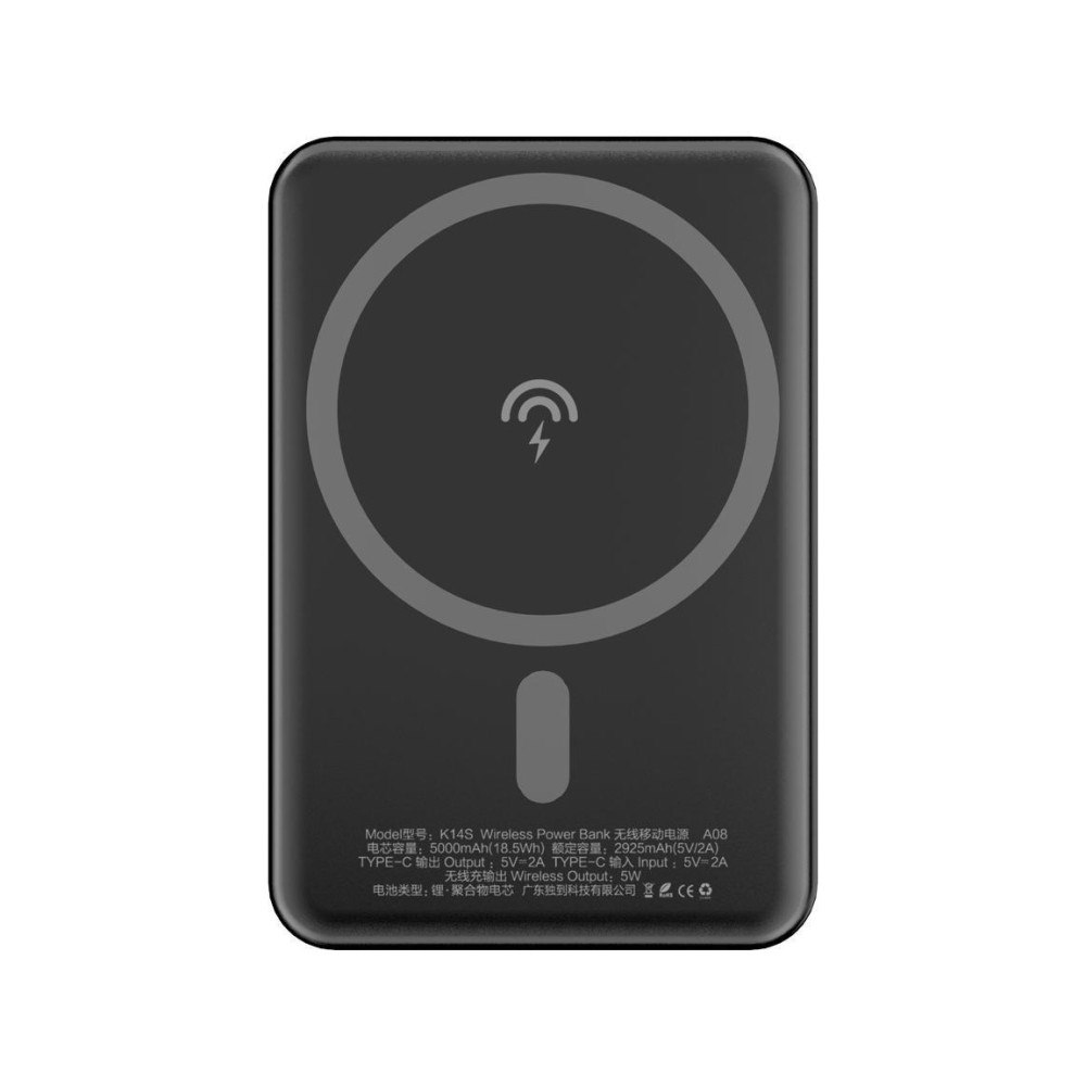 Dudao DUDAO trådlös powerbank MagSafe 5000 mAh svart K14S wireless...