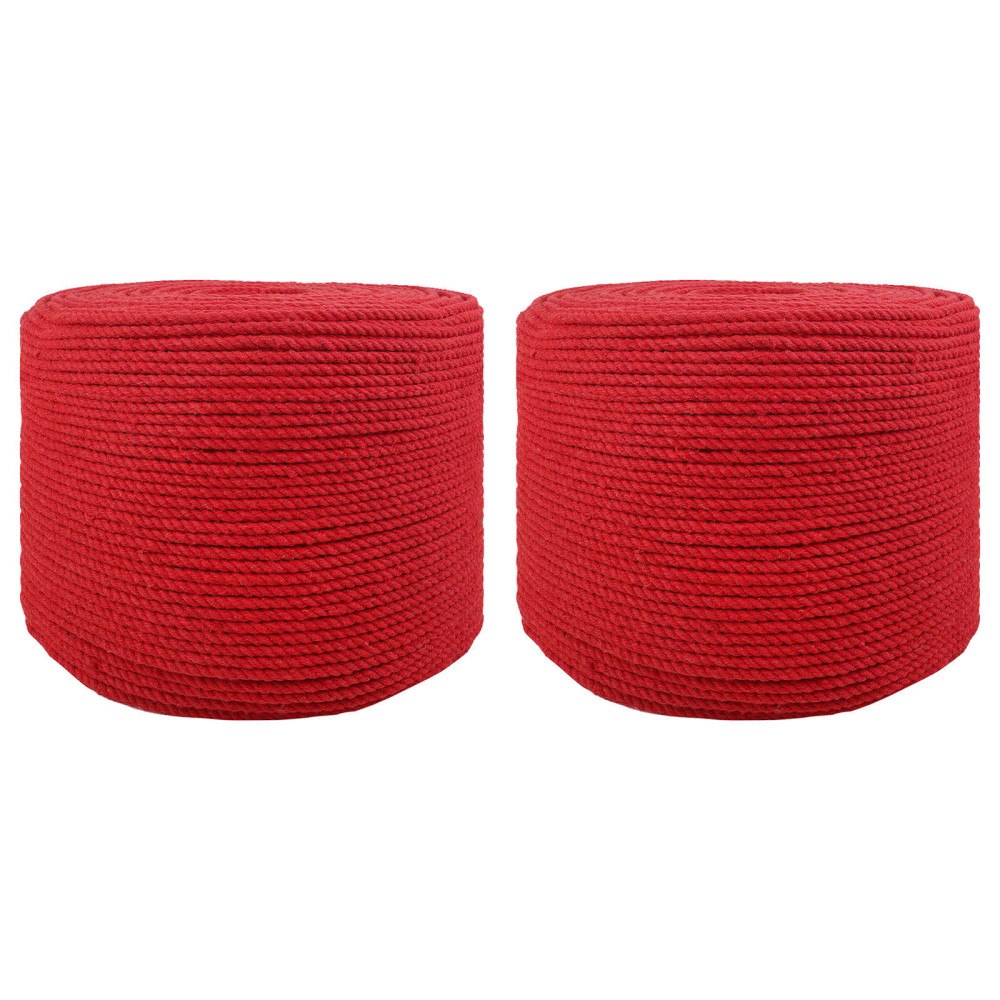 vidaXL Rep 2 pcs Röd Bomull