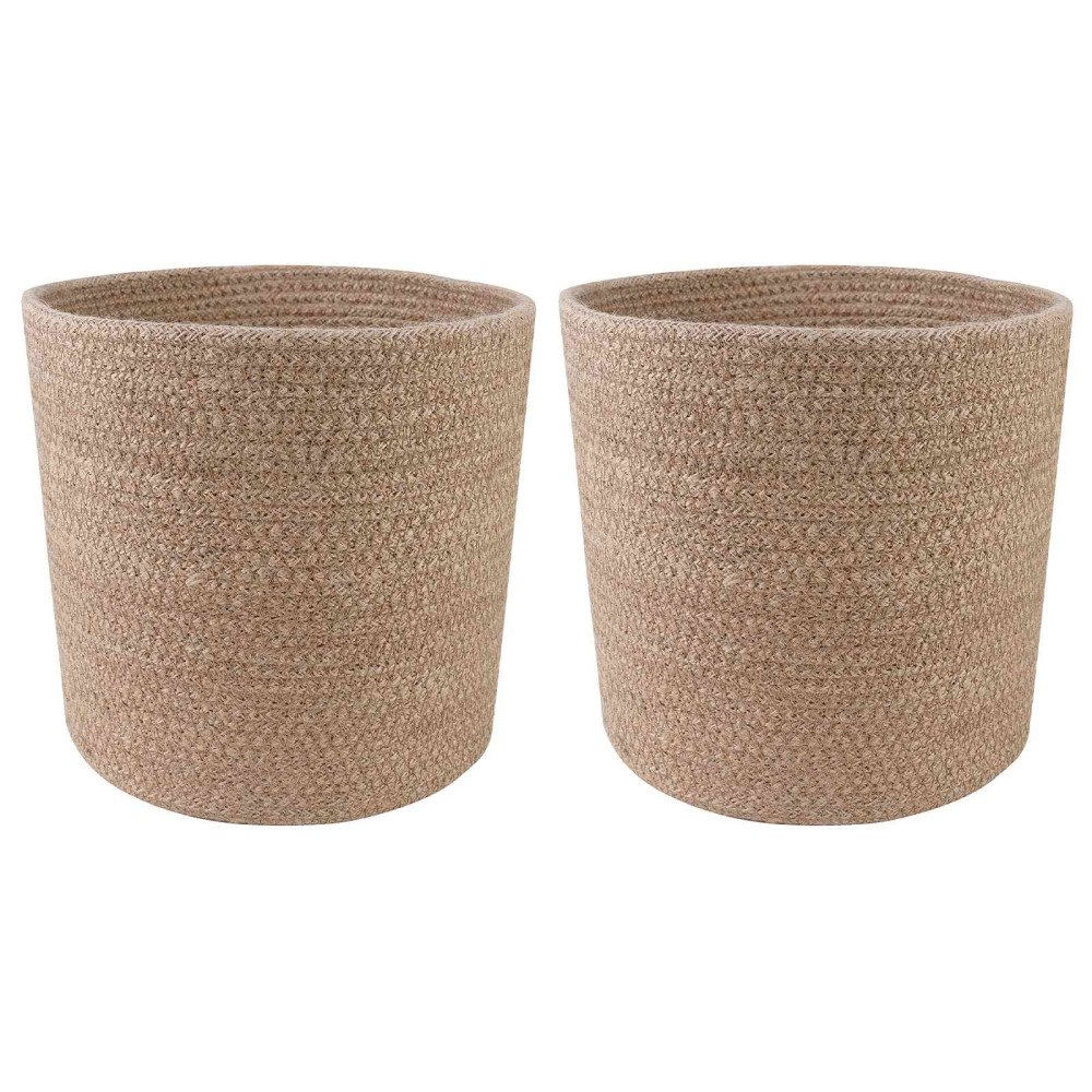vidaXL Krukset för Växter 2 pcs Naturlig Ø 21 x 21 cm 100% Tossa Jute