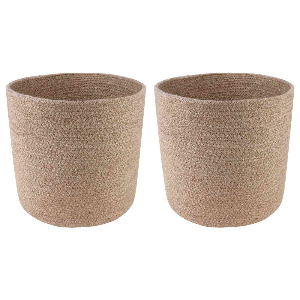 vidaXL Krukset för Växter 2 pcs Naturlig Ø 28 x 28 cm 100% Tossa Jute