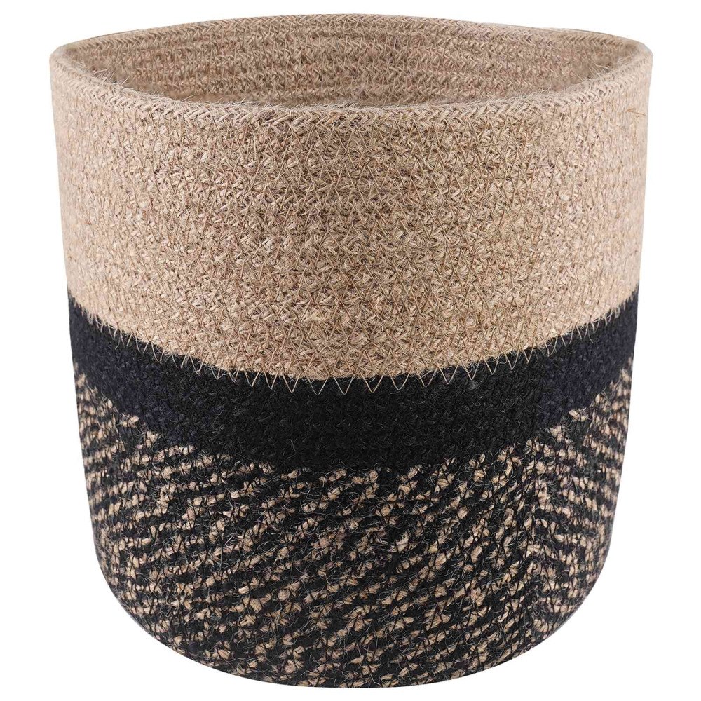 vidaXL Krukset för Växter 2 pcs Naturlig och svart Ø 21 x 21 cm