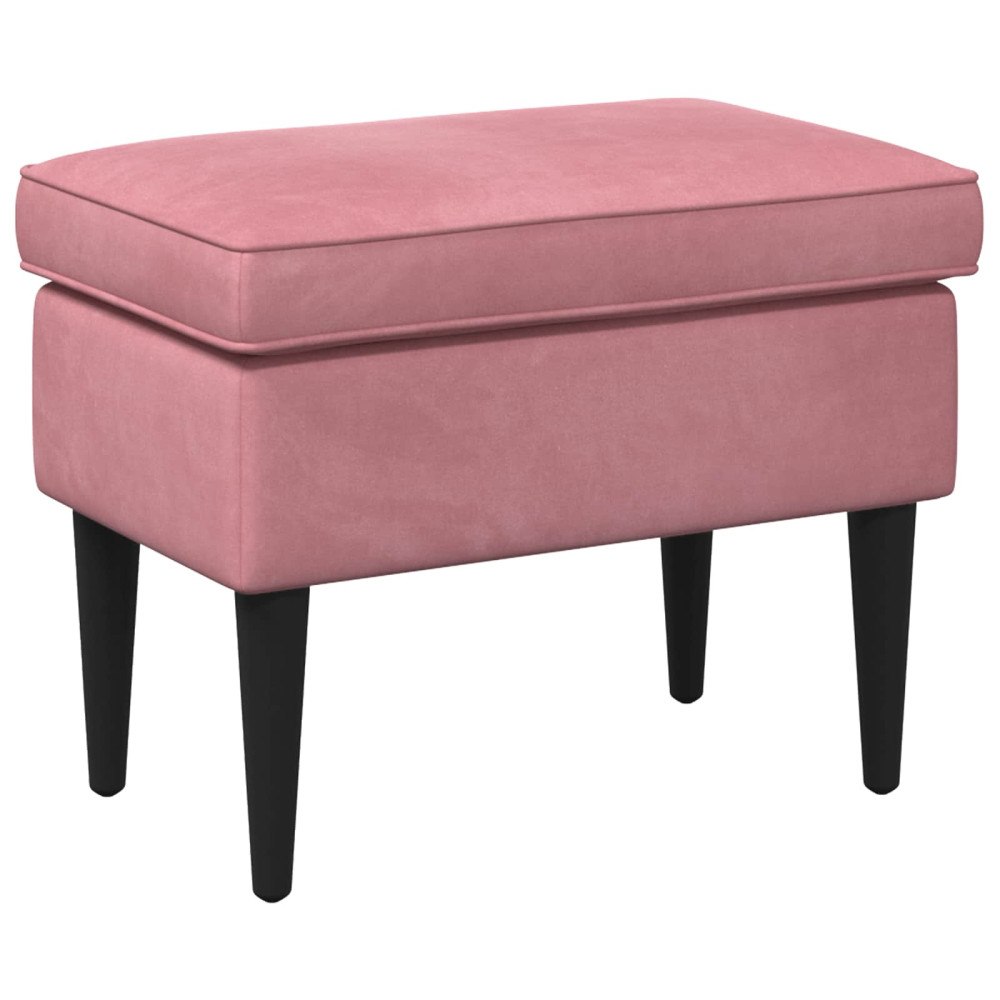 vidaXL Fotpall Rosa 55 x 35 x 41 cm Sammet