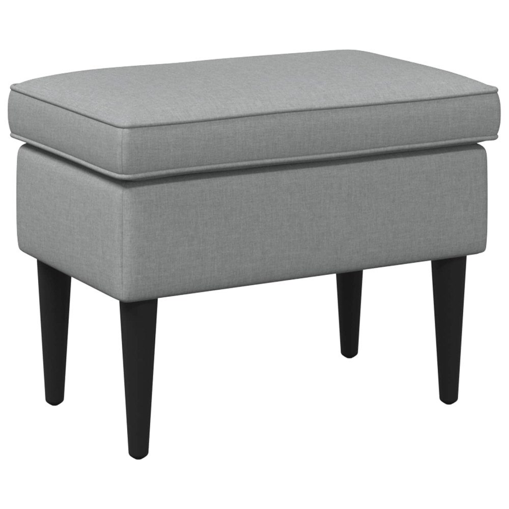 vidaXL Fotpall Ljusgrå 55 x 35 x 41 cm Tyg