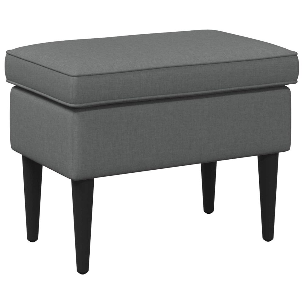vidaXL Fotpall Mörkgrå 55 x 35 x 41 cm Tyg