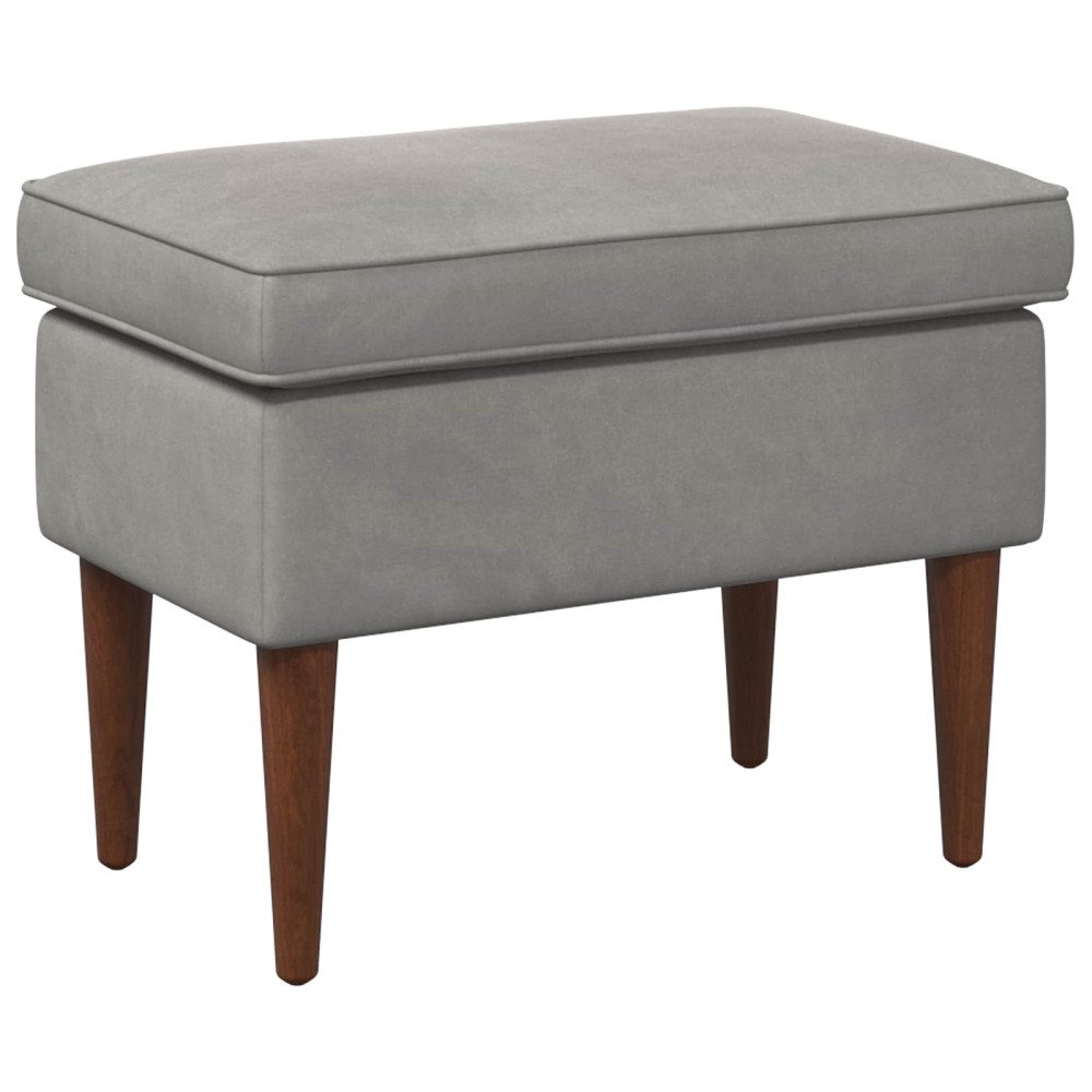 vidaXL Fotpall Ljusgrå 55 x 35 x 41 cm Sammet