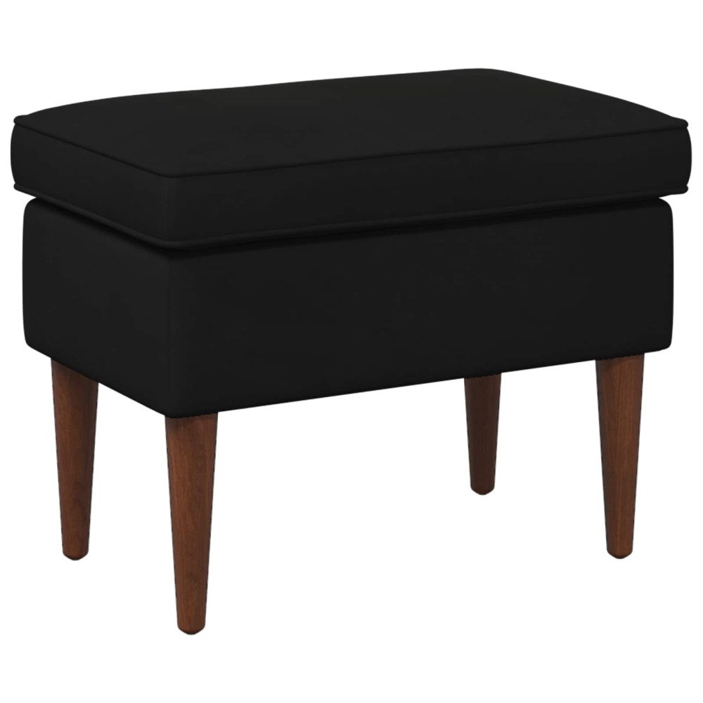 vidaXL Fotpall Svart 55 x 35 x 41 cm Sammet