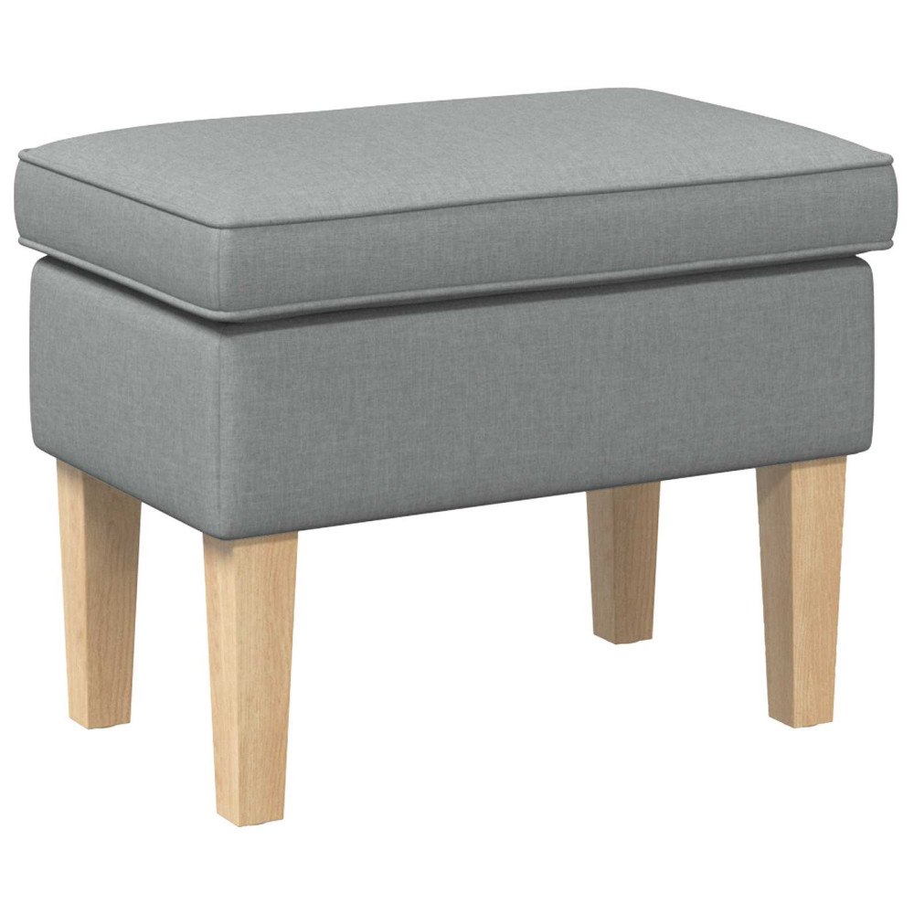 vidaXL Fotpall Ljusgrå 55 x 35 x 41 cm Tyg