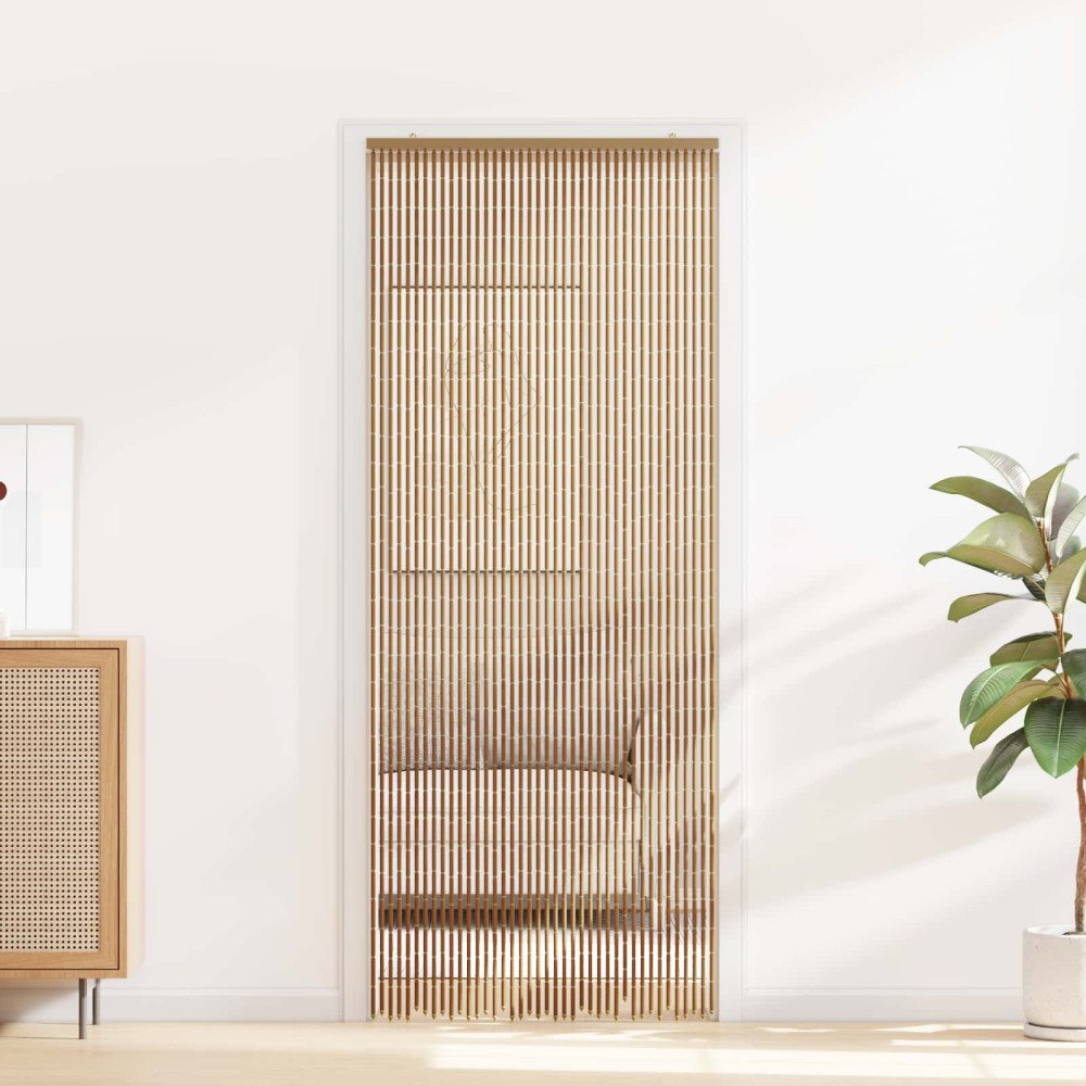 vidaXL Insektsdörrgardin flerfärgad 90 x 200 cm Bambu
