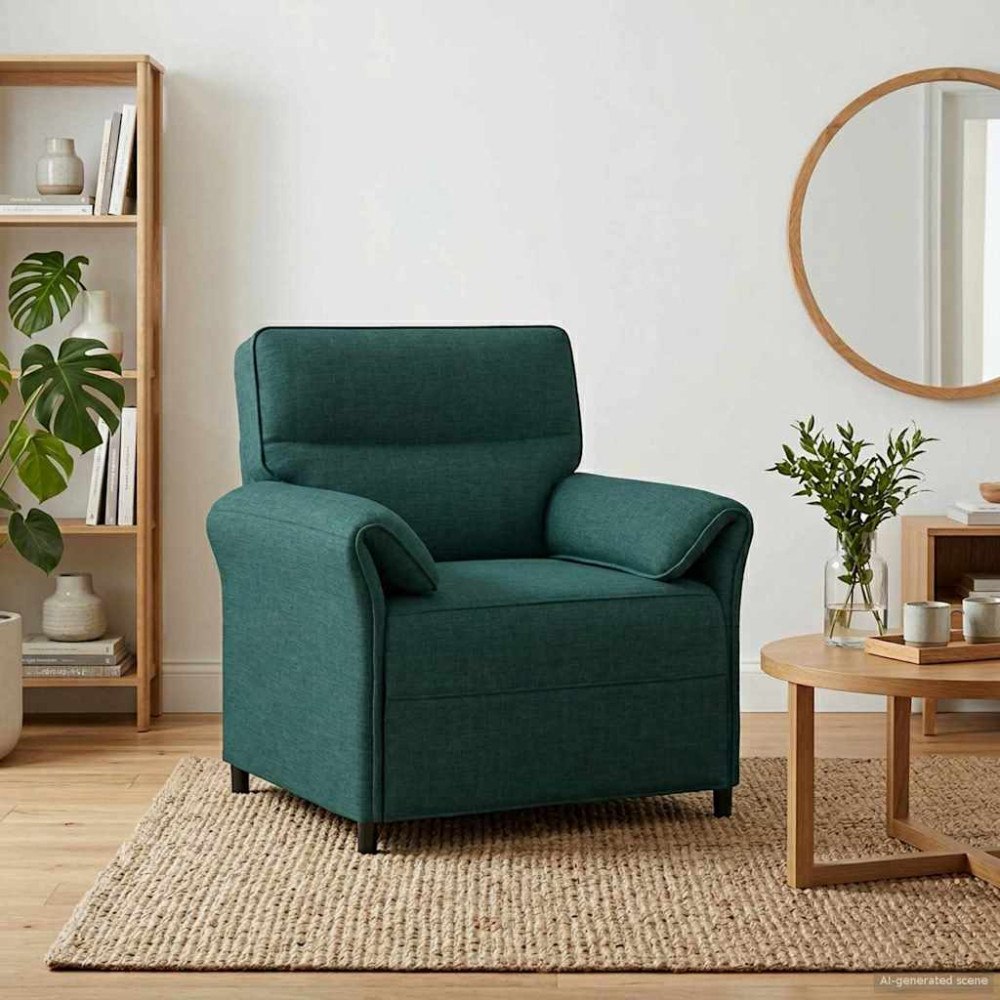vidaXL Soffa 100% polyester metallram MDF, Plywood
