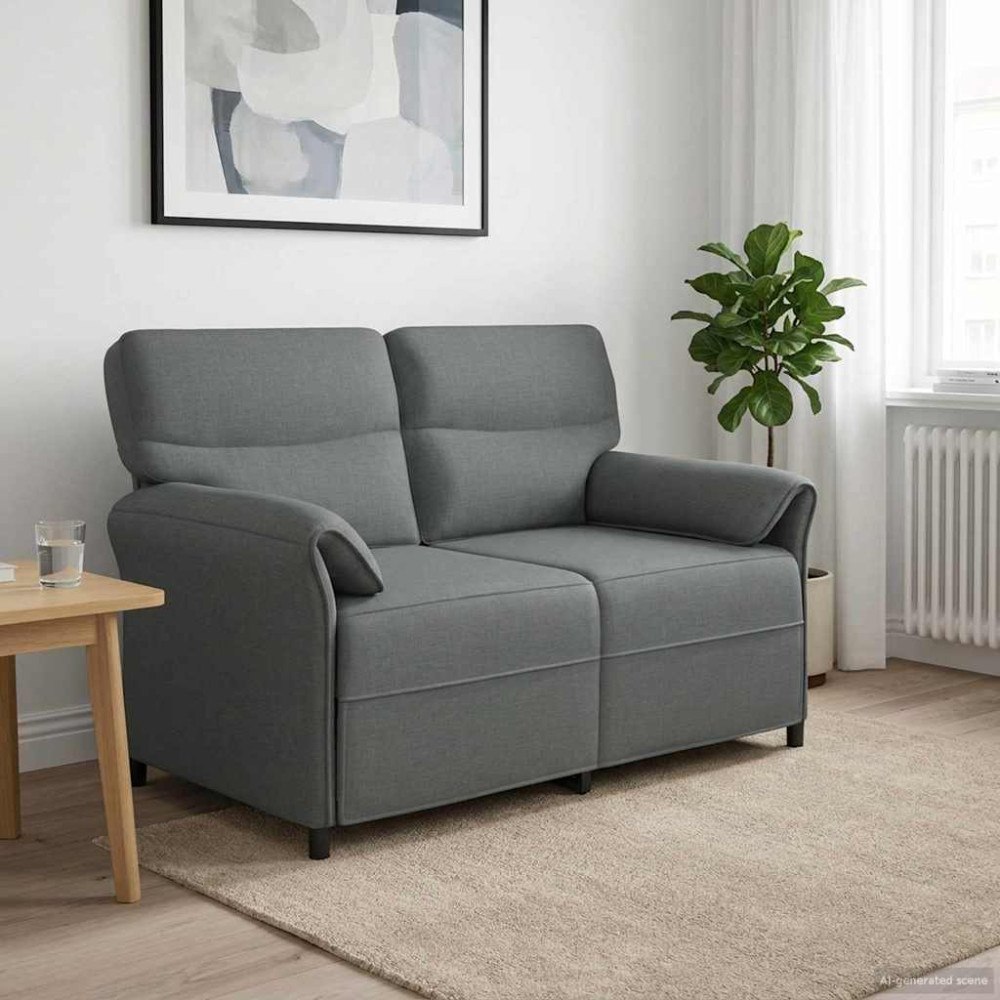 vidaXL Soffa 100% polyester metallram MDF, Plywood