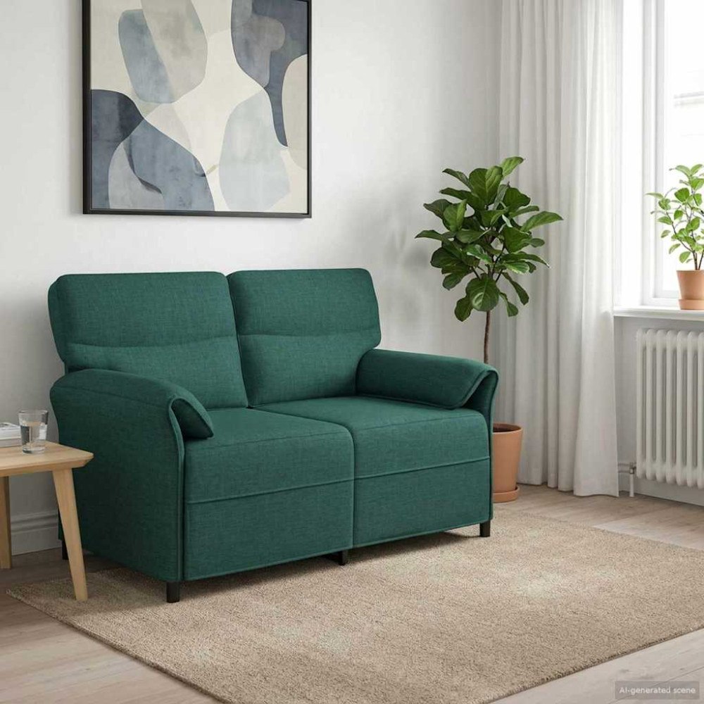 vidaXL Soffa 100% polyester metallram MDF, Plywood