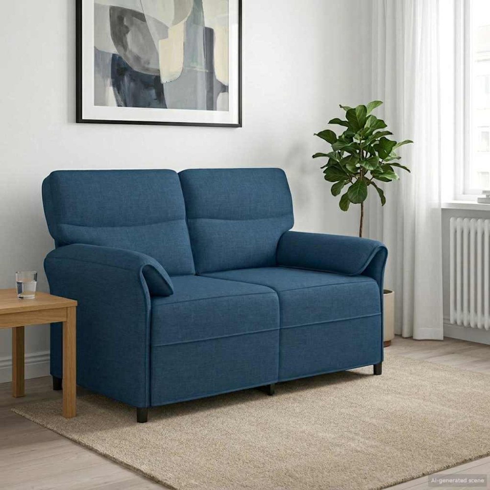 vidaXL Soffa 100% polyester metallram MDF, Plywood