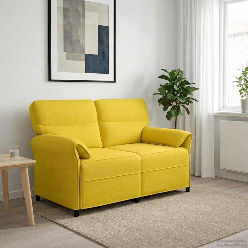 vidaXL Soffa 100% polyester metallram MDF, Plywood