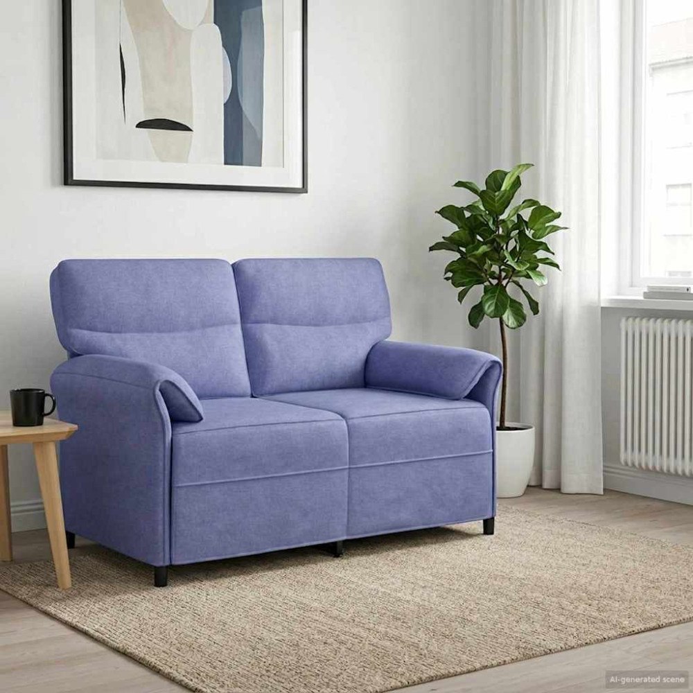 vidaXL Soffa 100% polyester metallram MDF, Plywood