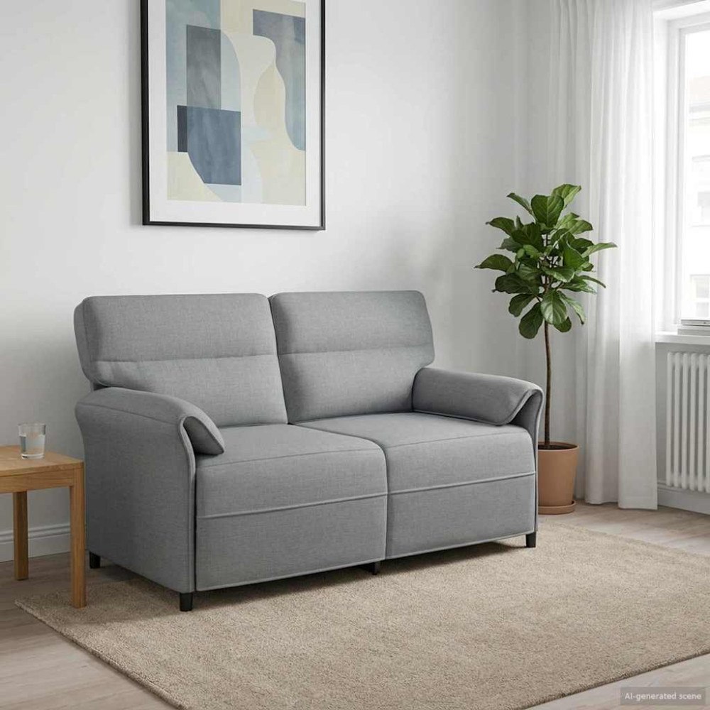 vidaXL Soffa 100% polyester metallram MDF, Plywood