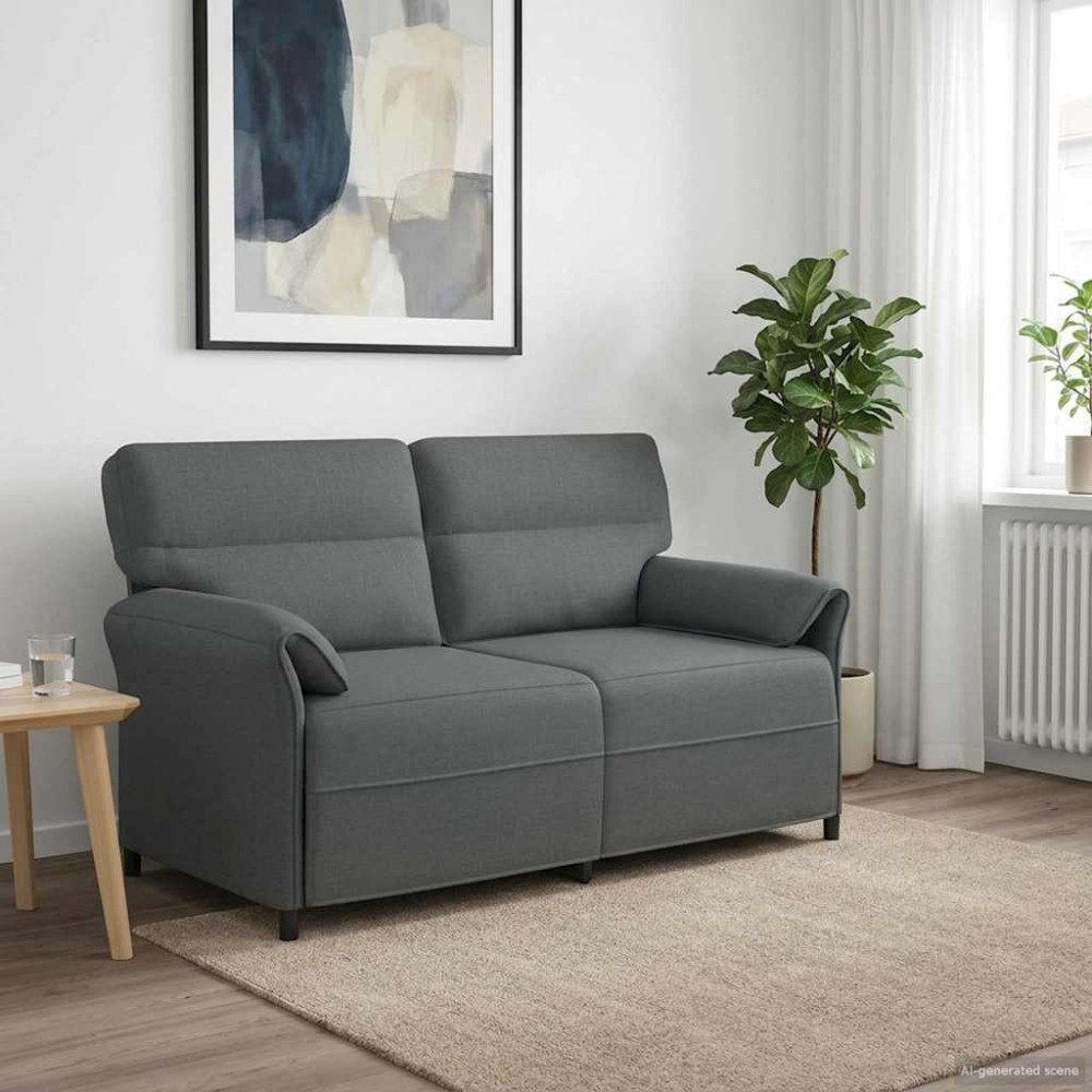 vidaXL Soffa 100% polyester metallram MDF, Plywood