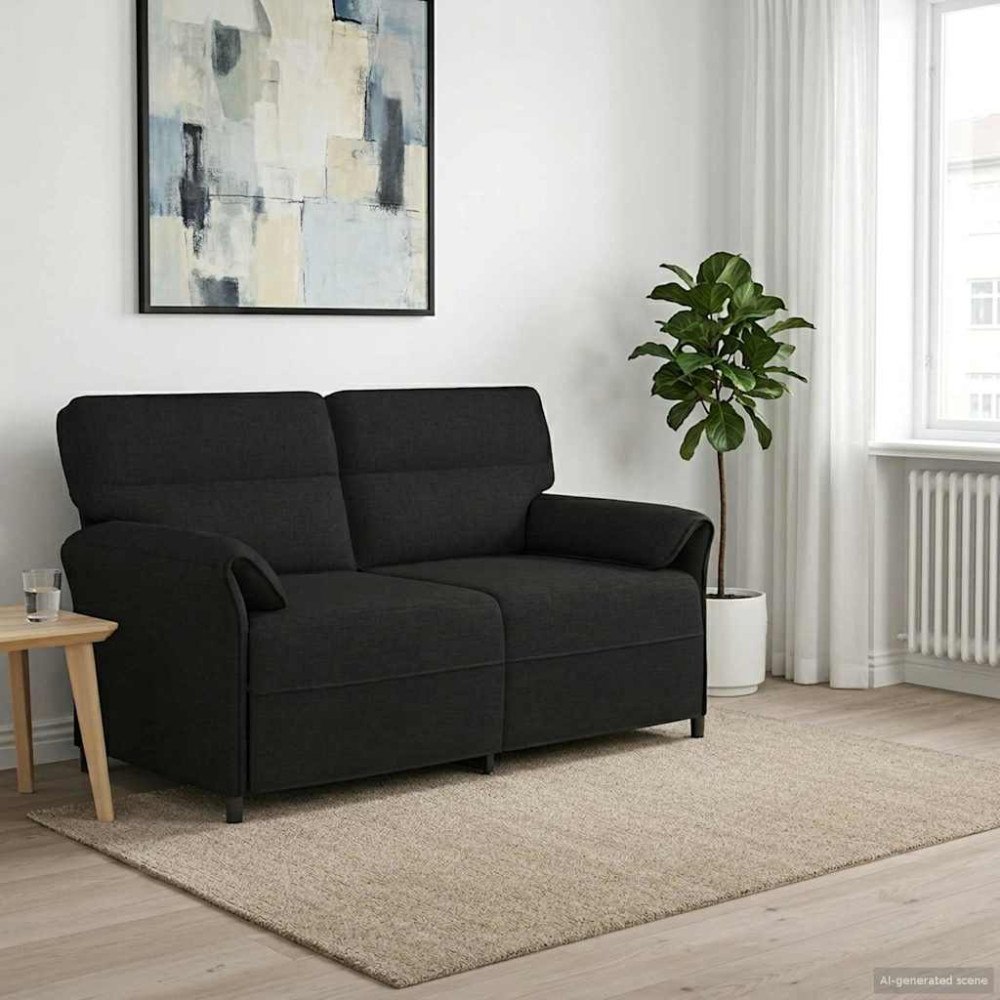 vidaXL Soffa 100% polyester metallram MDF, Plywood