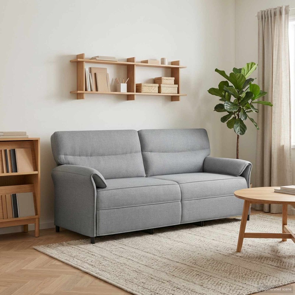 vidaXL Soffa 100% polyester metallram MDF, Plywood