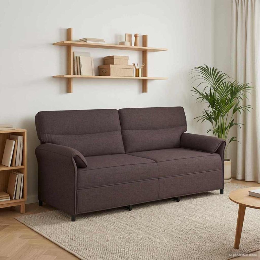vidaXL Soffa 100% polyester metallram MDF, Plywood