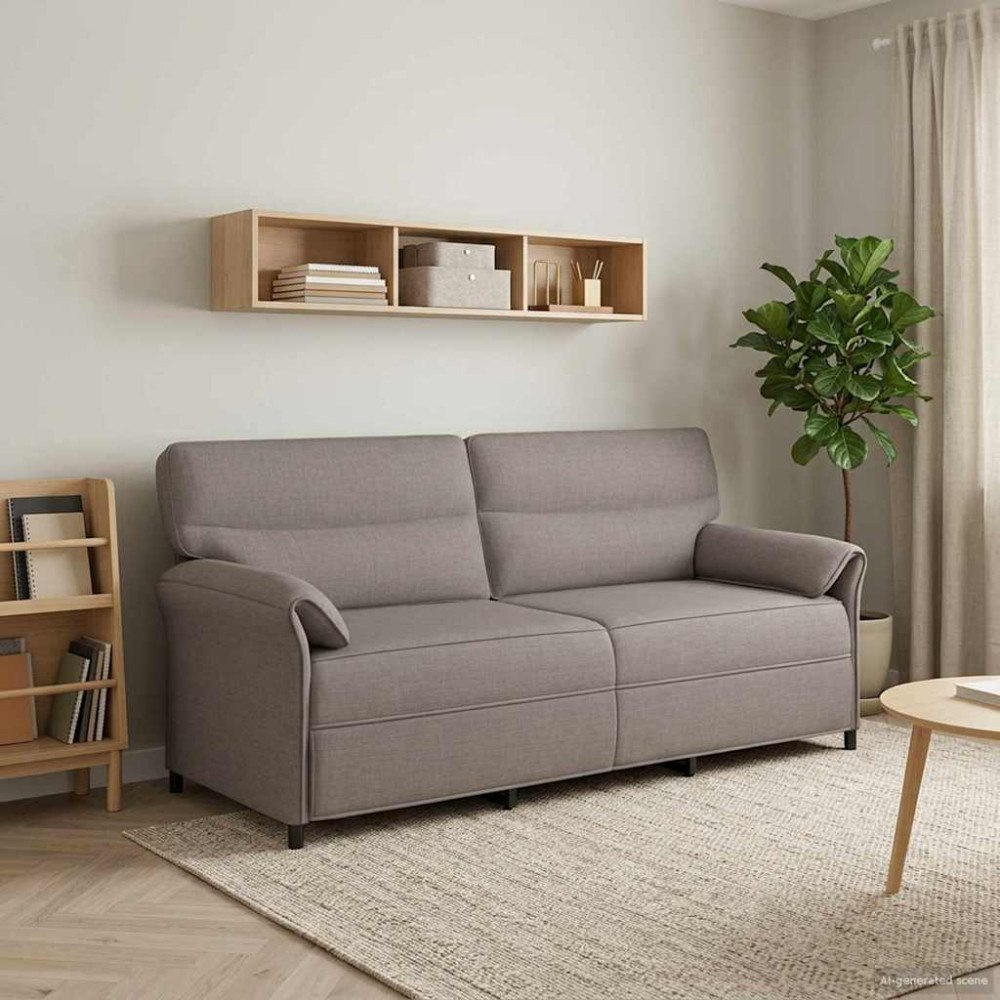 vidaXL Soffa 100% polyester metallram MDF, Plywood