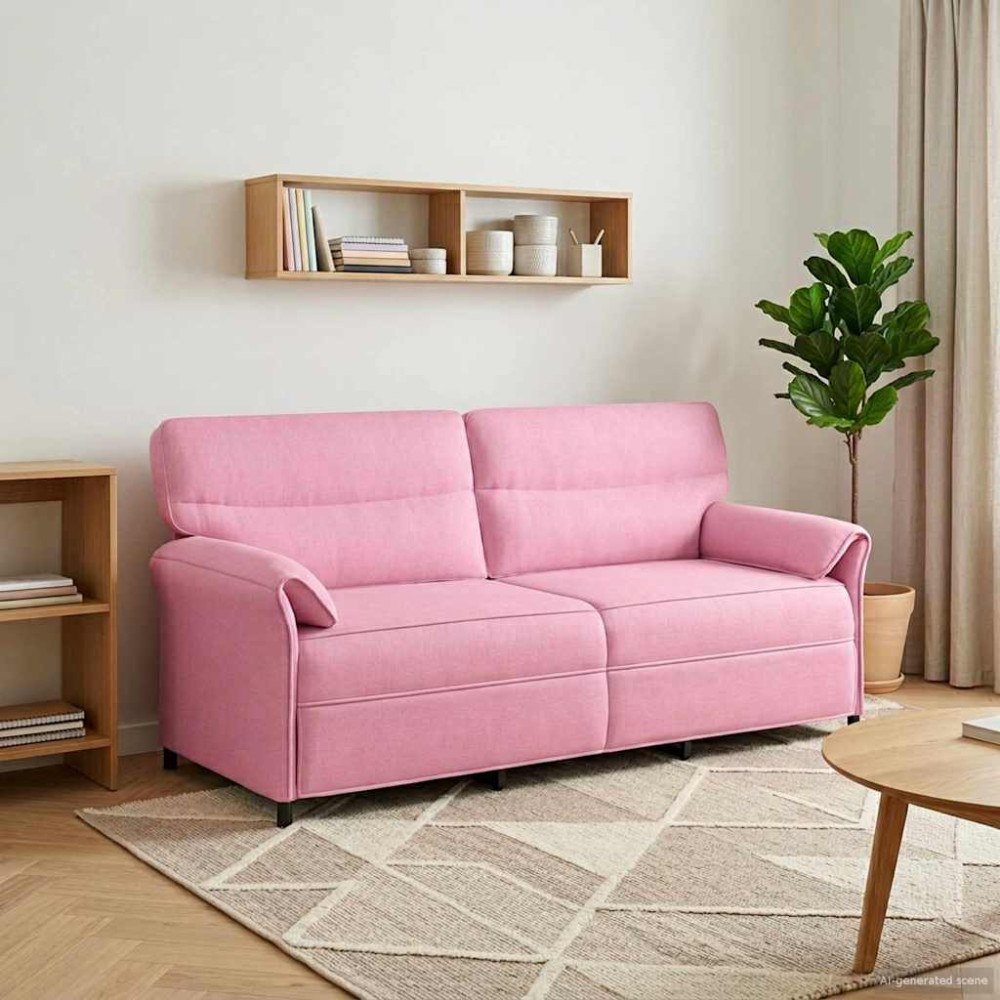 vidaXL Soffa 100% polyester metallram MDF, Plywood