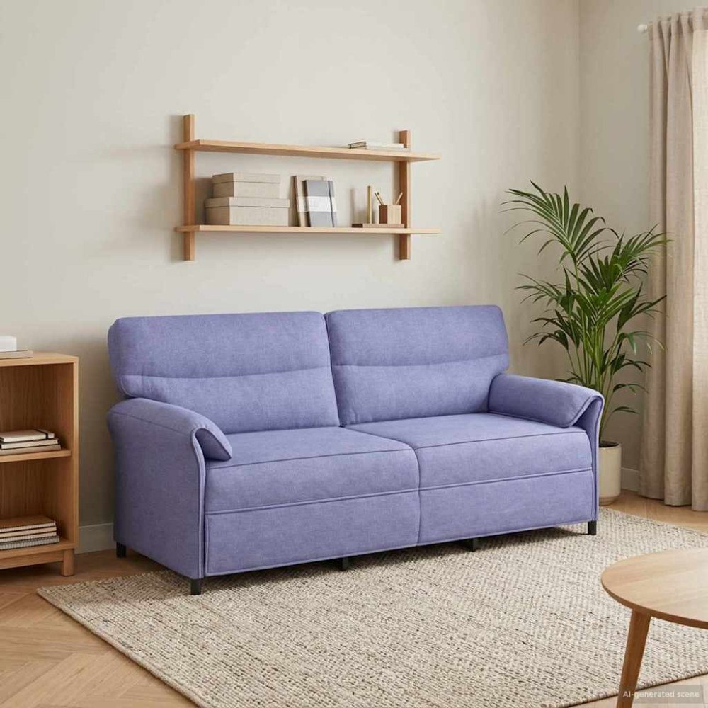 vidaXL Soffa 100% polyester metallram MDF, Plywood