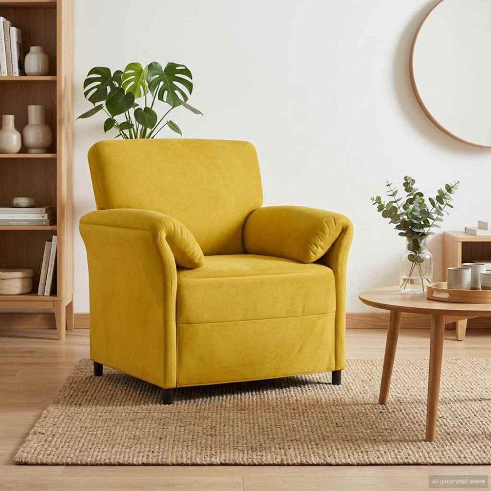 vidaXL En-sitssoffa Gul 88 x 83 x 95 cm Sammet