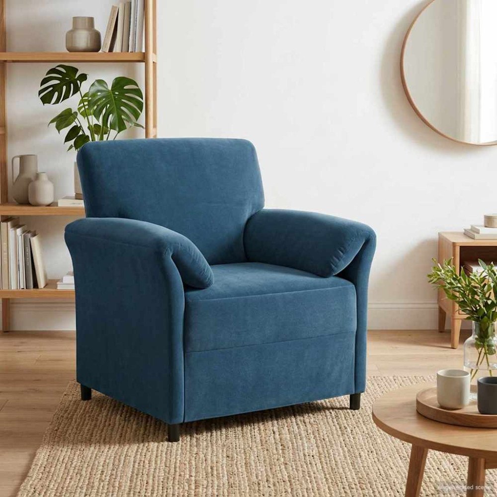 vidaXL En-sitssoffa Blå 88 x 83 x 95 cm Sammet