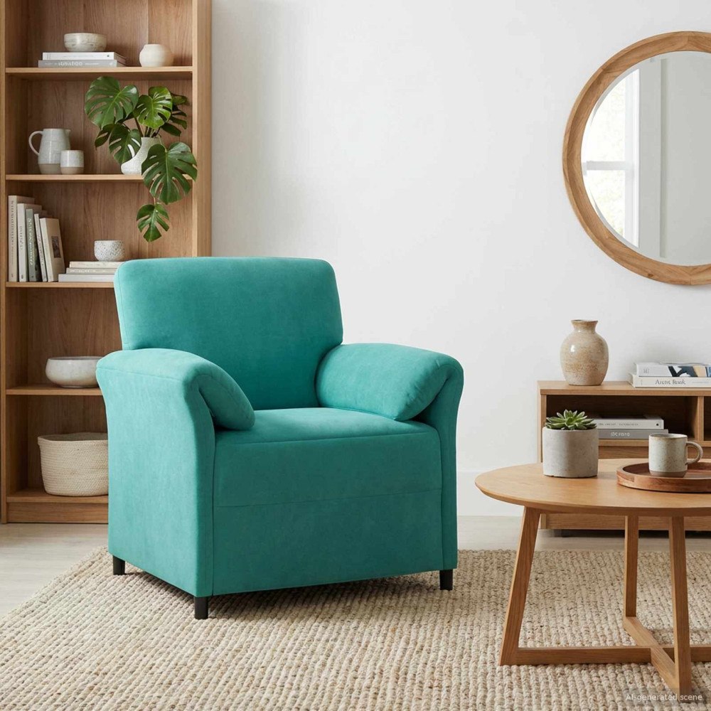 vidaXL En-sitssoffa Turkos 88 x 83 x 95 cm Sammet