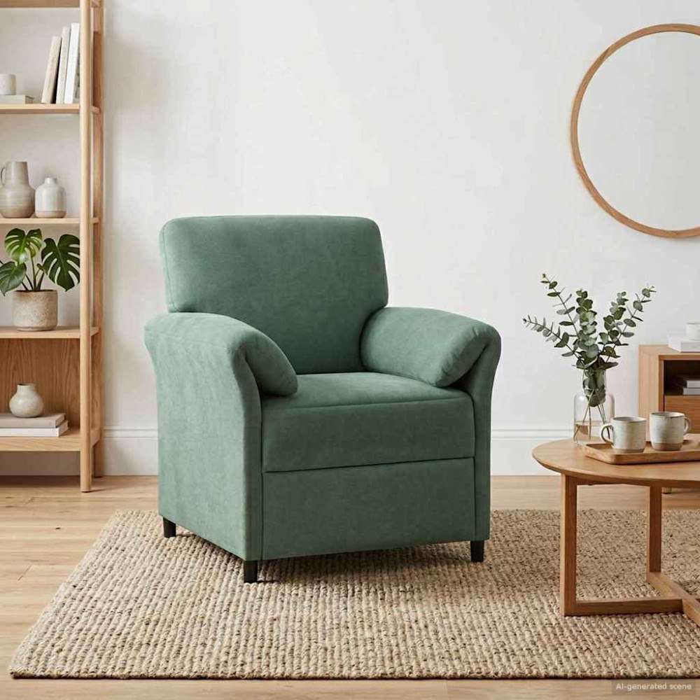 vidaXL En-sitssoffa Havgrön 88 x 83 x 95 cm Sammet