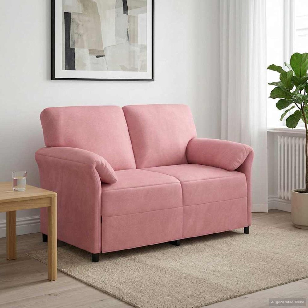 vidaXL 2-sits soffa Rosa 138 x 83 x 95 cm Sammet