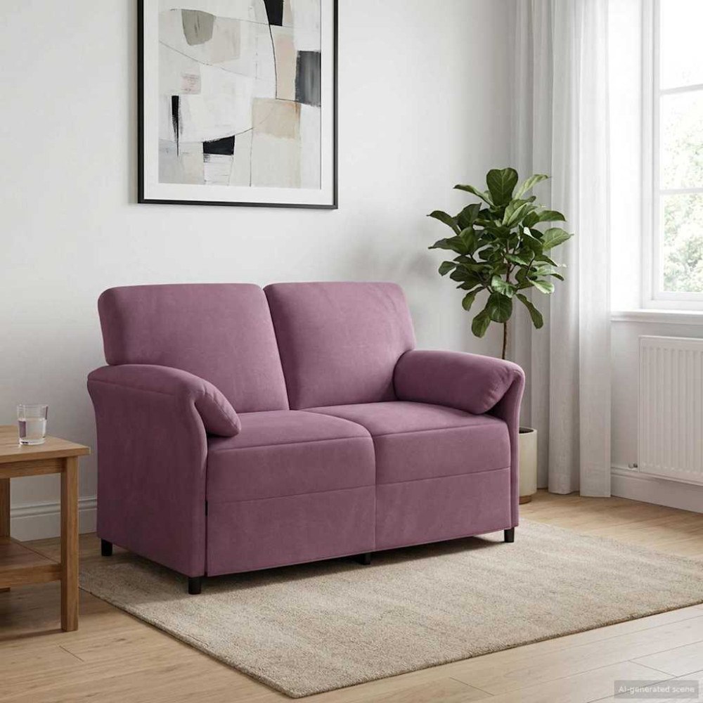 vidaXL 2-sits soffa Lila 138 x 83 x 95 cm Sammet