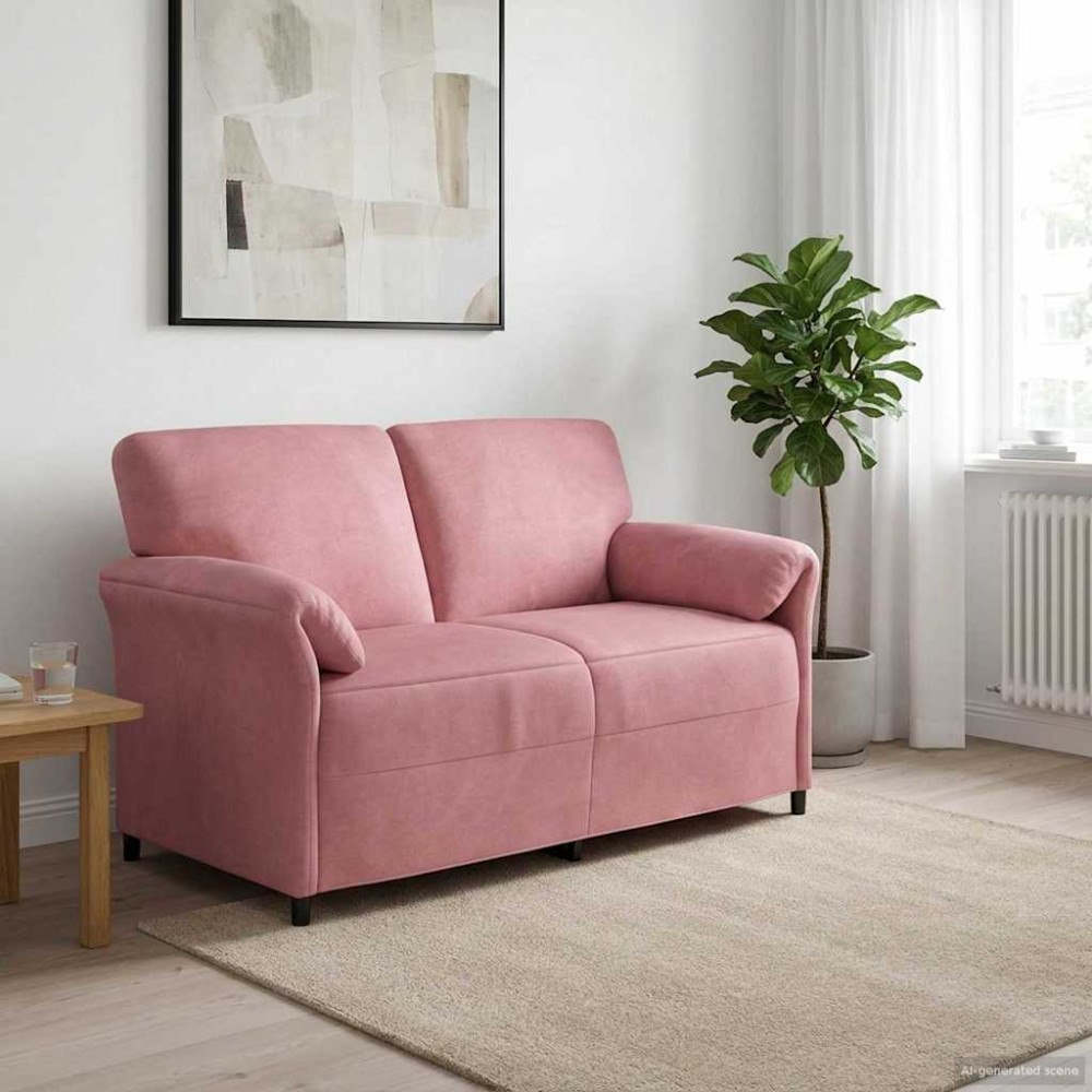 vidaXL 2-sits soffa Rosa 158 x 83 x 95 cm Sammet