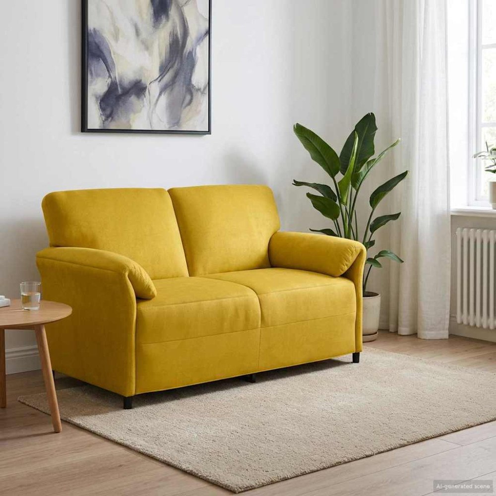 vidaXL 2-sits soffa Gul 158 x 83 x 95 cm Sammet