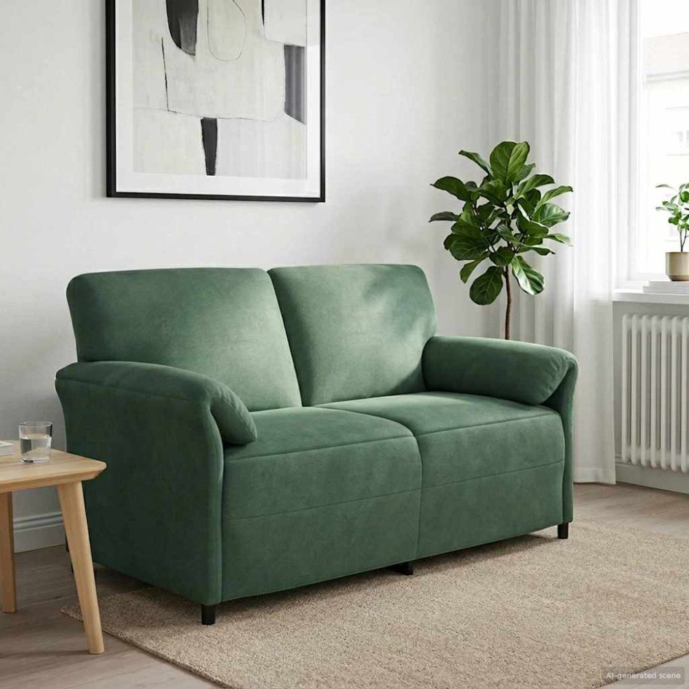 vidaXL 2-sits soffa Havgrön 158 x 83 x 95 cm Sammet