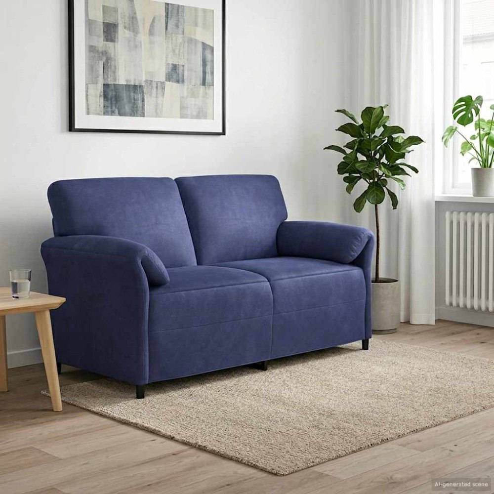 vidaXL 2-sits soffa Polisblå 158 x 83 x 95 cm Sammet