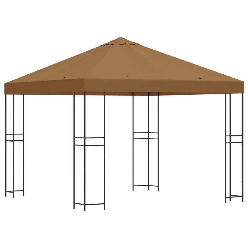 vidaXL Paviljong 3 x 3 m Beige Polyester och Stål 190 gsm