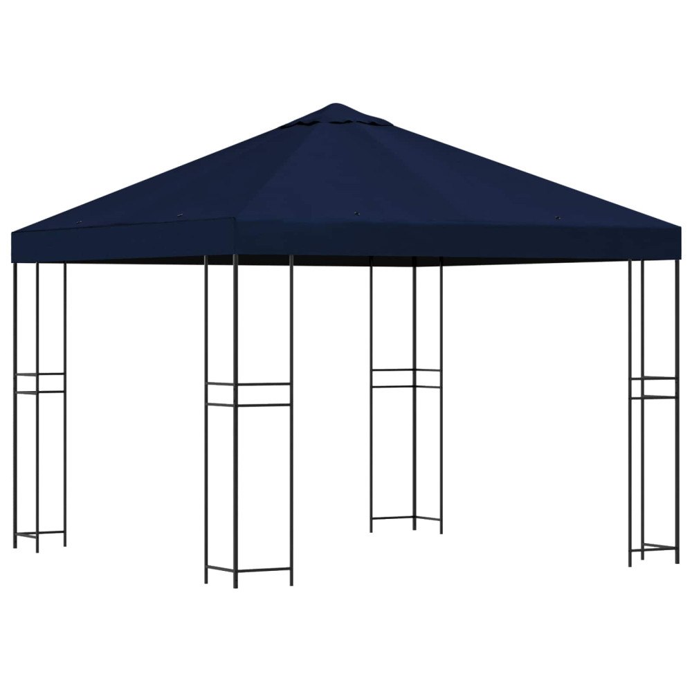 vidaXL Paviljong 3 x 3 m Blå Polyester och Stål 190 gsm