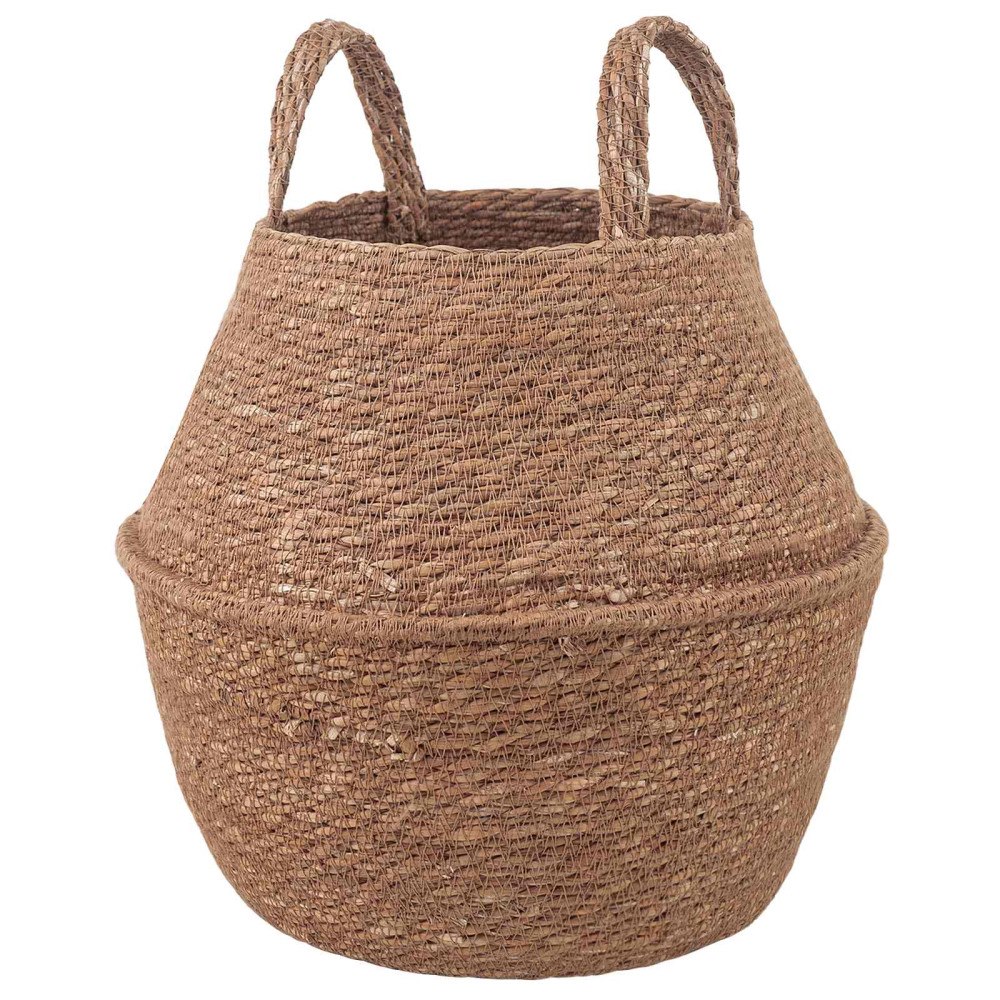 vidaXL Kruka med handtag Naturlig Ø 22 x 20 cm 100% Sjögräs