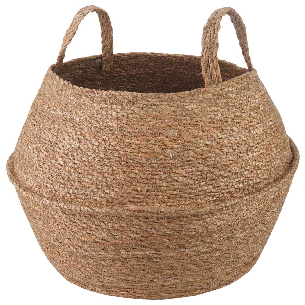 vidaXL Kruka med handtag Naturlig Ø 45 x 36 cm 100% Sjögräs