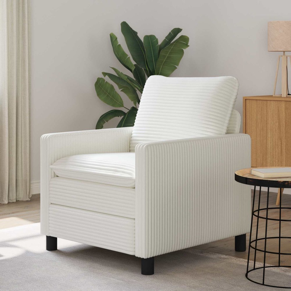 vidaXL Soffa Gräddvit 76 x 81 x 87,5 cm Polyester