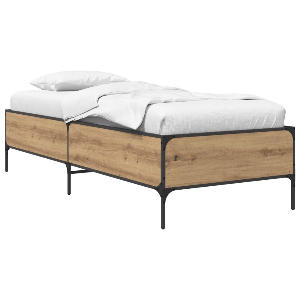 vidaXL Sängram Artisan-ek 80 x 200 cm Konstruerat trä