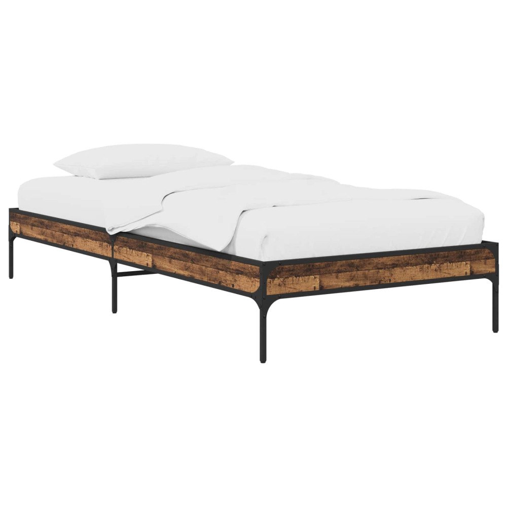 vidaXL Sängram Gammalt trä 80 x 200 cm Konstruerat trä