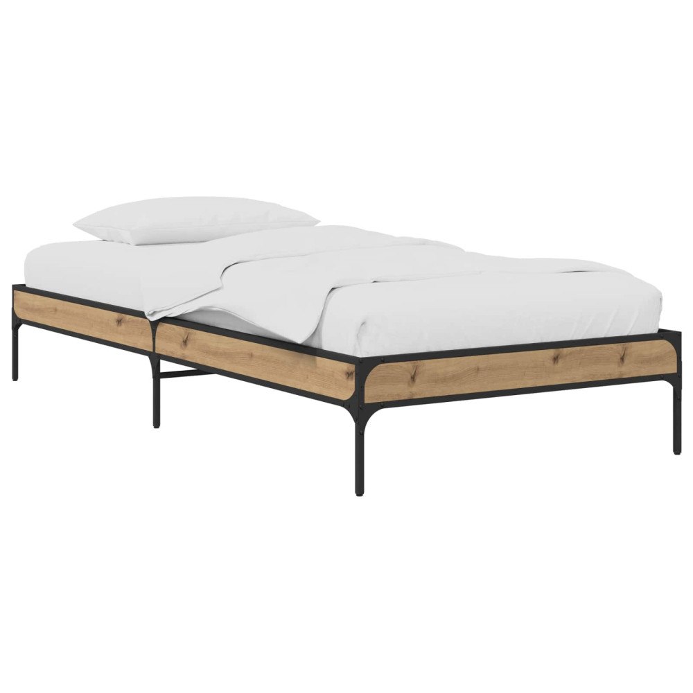 vidaXL Sängram Artisan-ek 80 x 200 cm Konstruerat trä