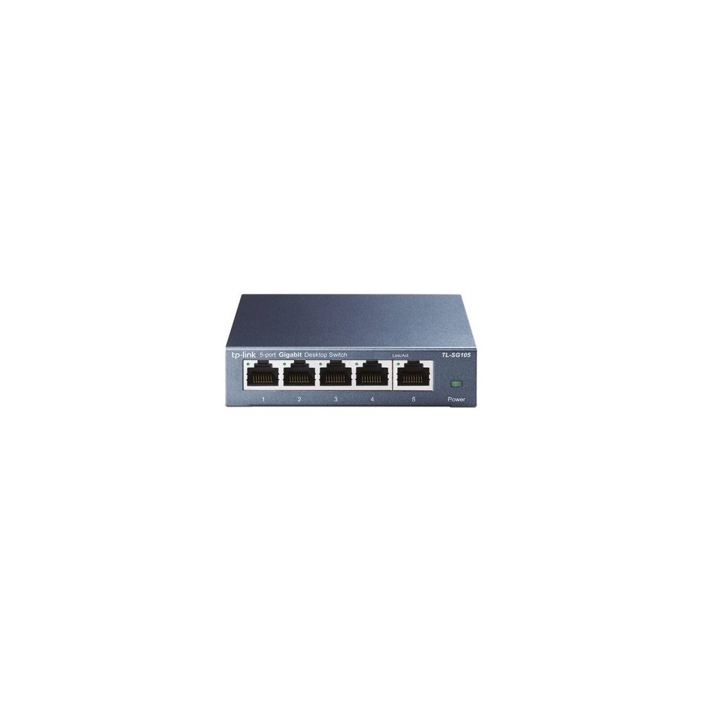 TP-LINK Technologies TP-Link TL-SG105 5-Port Metal Gigabit Switch - switch - 5 portar - ohanterad