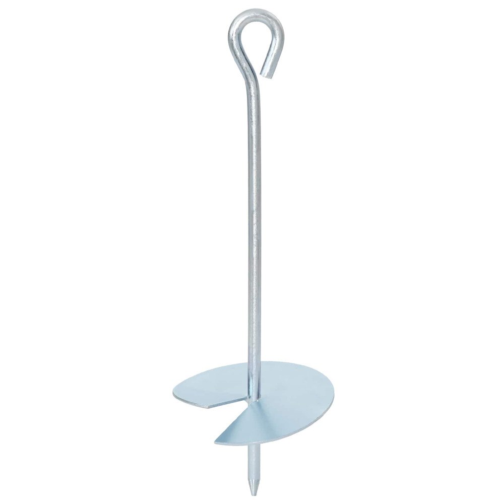 vidaXL Jordankare 4 pcs Silver Ø10 x 30 cm Galvaniserat metall
