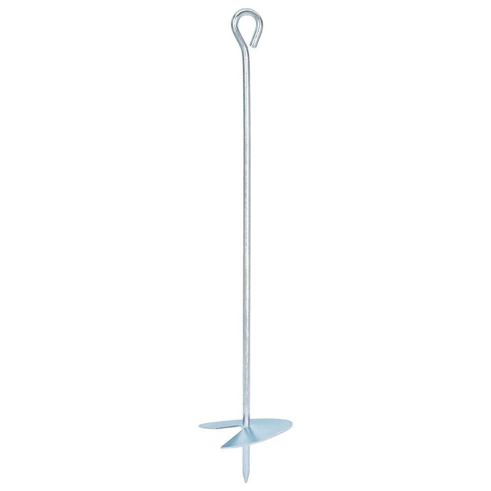 vidaXL Jordankare 10 pcs Silver Ø10 x 50 cm Galvaniserat metall