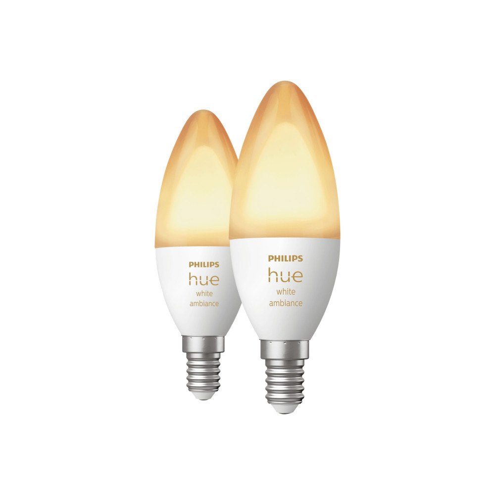 Philips Philips Hue White ambiance - LED-glödlampa - form: B39 - E14 - 4 W - varmt till kallt vitt ljus - 2200-6500 K (paket om...